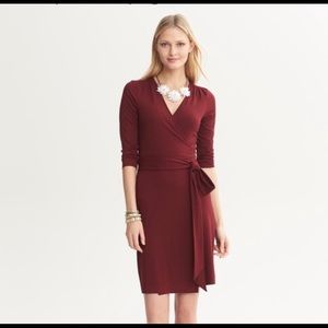Banana Republic Dark Red Wrap dress. NWT. Never worn.